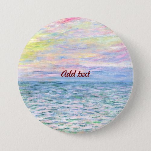 Sunset at Pourville by Monet TEMPLATE Button