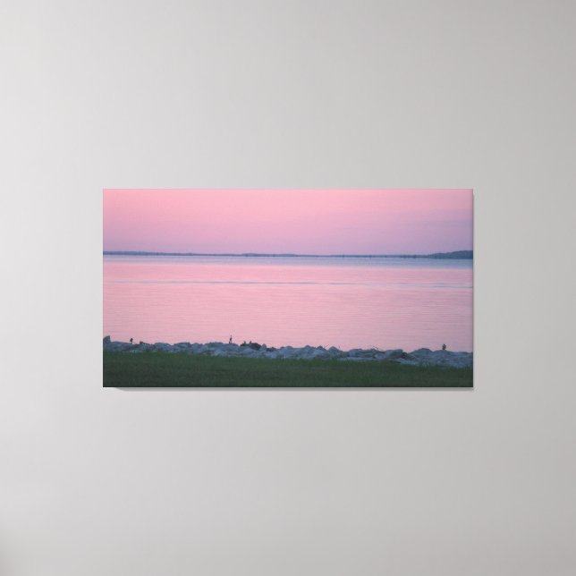 Sunset at Rend Lake Illinois Canvas Print (Front)