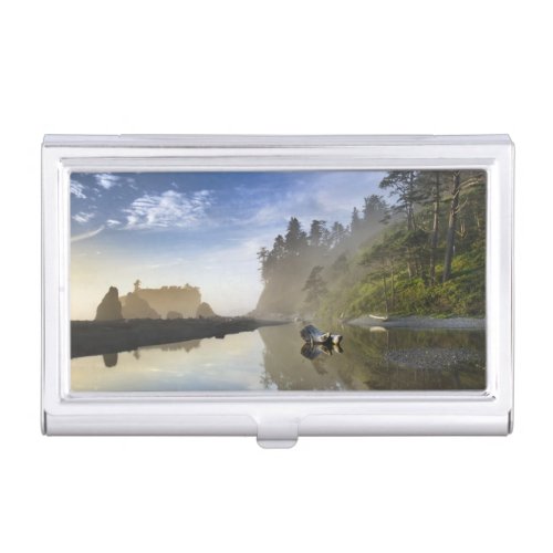 Sunset at Ruby Beach Olympic National Park Business Card Case