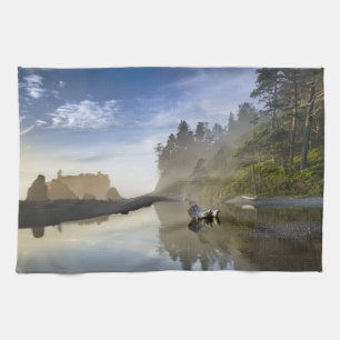 Sunset at Ruby Beach, Olympic National Park, Kitchen Towel