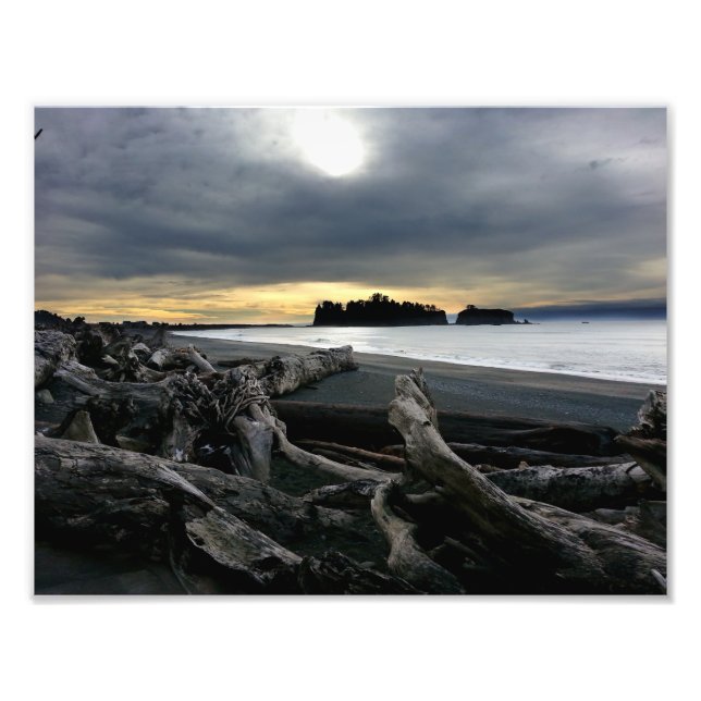 Sunset at Ruby Beach Olympic National Park Photo Print (Front)