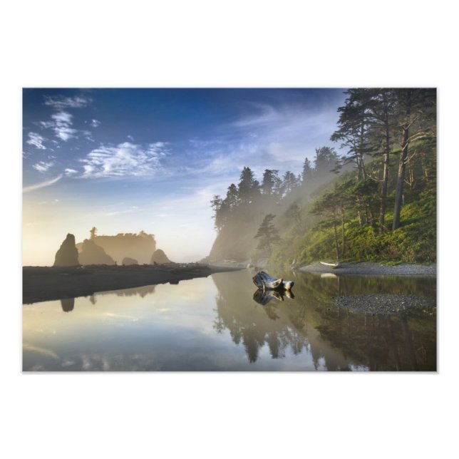 Sunset at Ruby Beach, Olympic National Park, Photo Print (Front)