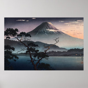 Sunset at Saiko Lake by Tsuchiya Koitsu Poster