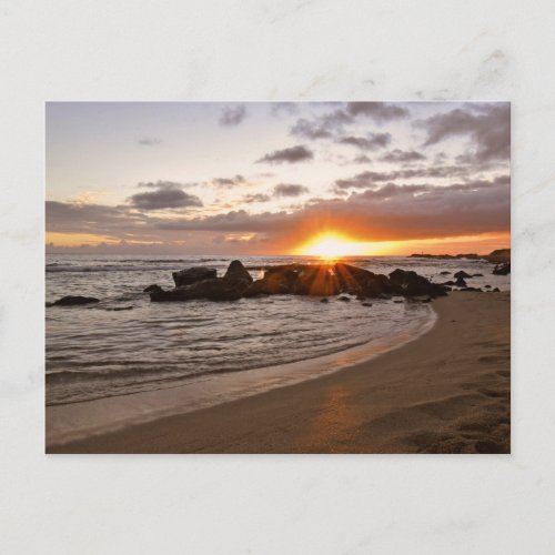 Sunset at Salt Pond Park _ Kauai Hawaii Postcard