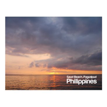 Sunset at Saud Beach Pagudpud Philippines Postcard Sunset at Saud Beach Pagudpud Philippines Postcard