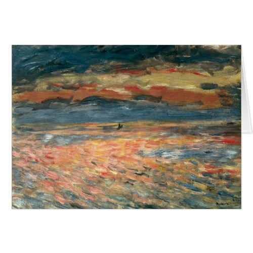 Sunset at Sea by Pierre Renoir Vintage Fine Art
