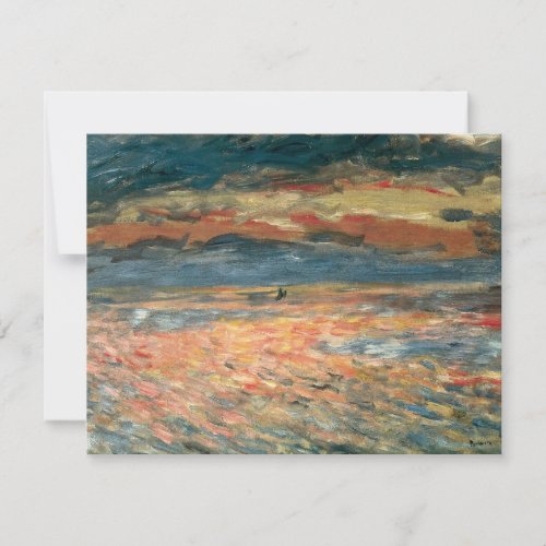 Sunset at Sea by Pierre Renoir Vintage Fine Art