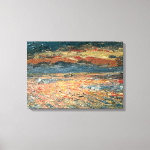 Sunset at Sea by Pierre Renoir Vintage Fine Art Canvas Print