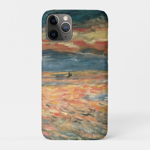 Sunset at Sea by Pierre Renoir Vintage Fine Art iPhone 11 Pro Case