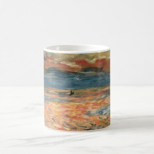 Sunset at Sea by Pierre Renoir Vintage Fine Art Coffee Mug