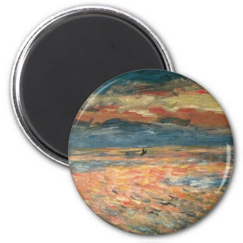 Sunset at Sea by Pierre Renoir Vintage Fine Art Magnet