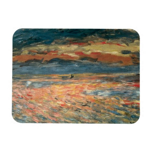 Sunset at Sea by Pierre Renoir Vintage Fine Art Magnet