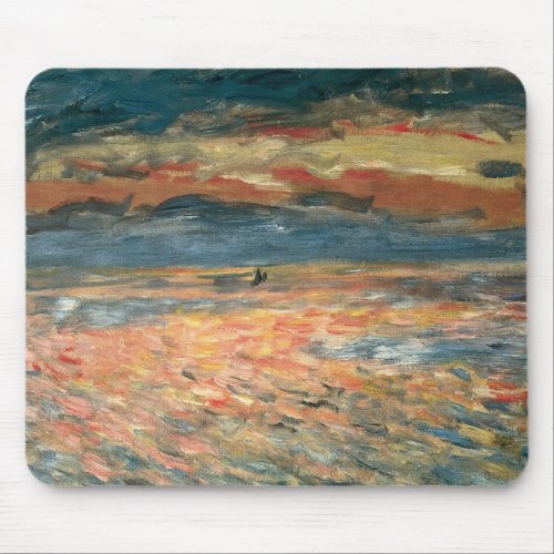Sunset at Sea by Pierre Renoir Vintage Fine Art Mouse Pad