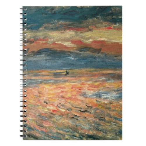 Sunset at Sea by Pierre Renoir Vintage Fine Art Notebook