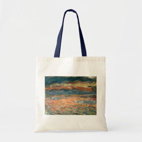 Sunset at Sea by Pierre Renoir Vintage Fine Art Tote Bag
