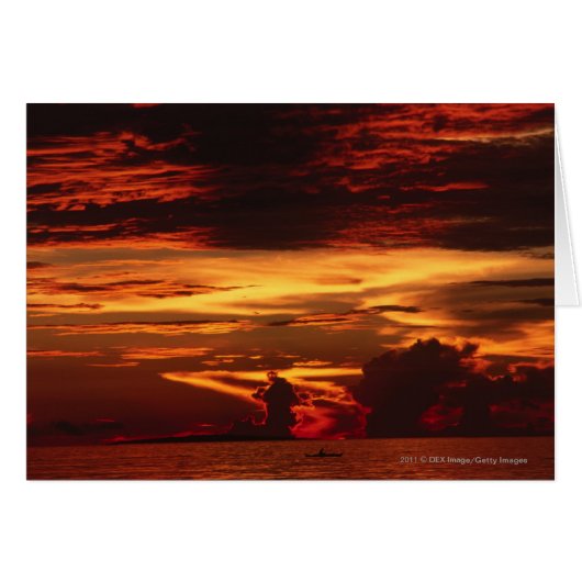 Sunset at sea cards (Front Horizontal)