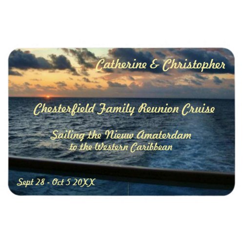 Sunset at Sea Custom Stateroom Door Marker Magnet