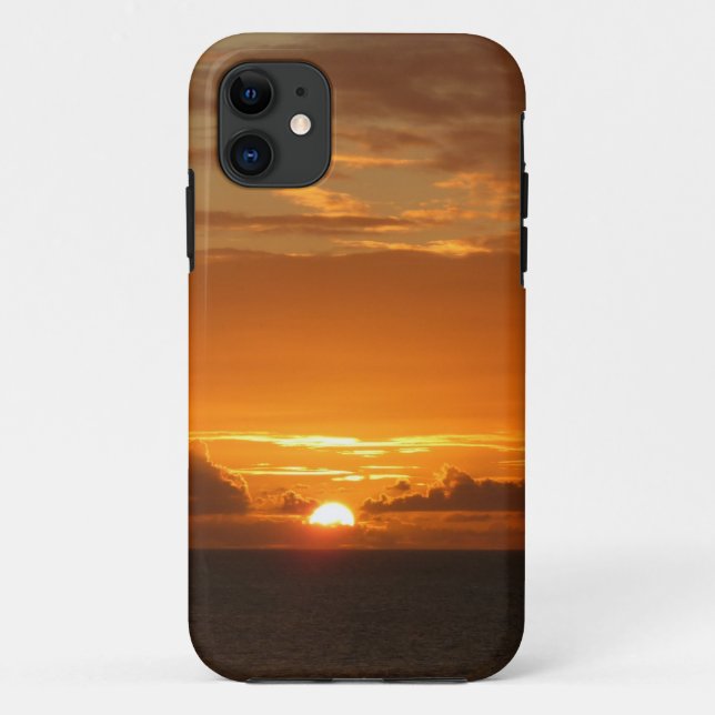 Sunset at Sea I Tropical Colorful Seascape Case-Mate iPhone Case (Back)