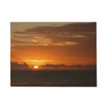 Sunset at Sea I Tropical Colorful Seascape Doormat