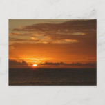 Sunset at Sea I Tropical Colorful Seascape Postcard