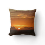 Sunset at Sea I Tropical Colorful Seascape Throw Pillow