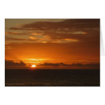 Sunset at Sea I Tropical Orange Seascape Card