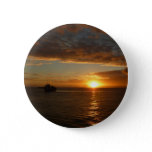 Sunset at Sea II Tropical Seascape Button