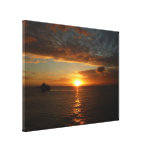 Sunset at Sea II Tropical Seascape Canvas Print