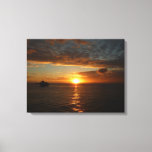 Sunset at Sea II Tropical Seascape Canvas Print