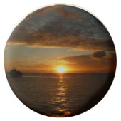 Sunset at Sea II Tropical Seascape Chocolate Dipped Oreo (Front)