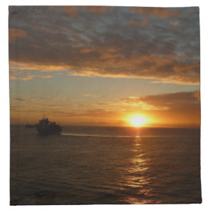 Sunset at Sea II Tropical Seascape Cloth Napkin