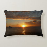 Sunset at Sea II Tropical Seascape Decorative Pillow