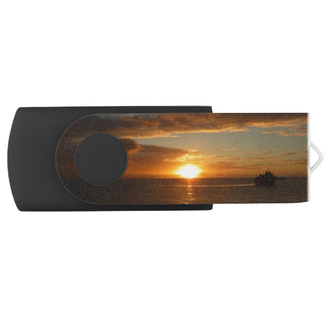 Sunset at Sea II Tropical Seascape Flash Drive (Front)