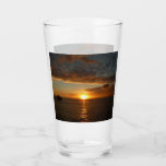 Sunset at Sea II Tropical Seascape Glass