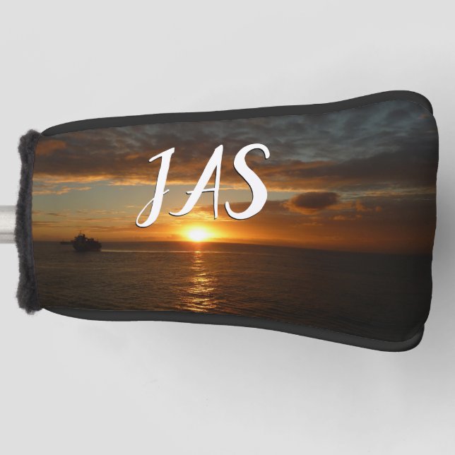Sunset at Sea II Tropical Seascape Golf Head Cover (Front)