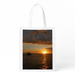 Sunset at Sea II Tropical Seascape Grocery Bag
