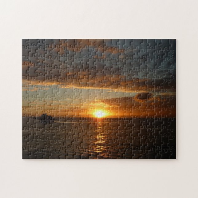 Sunset at Sea II Tropical Seascape Jigsaw Puzzle (Horizontal)