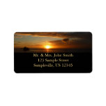 Sunset at Sea II Tropical Seascape Label