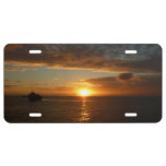 Sunset at Sea II Tropical Seascape License Plate