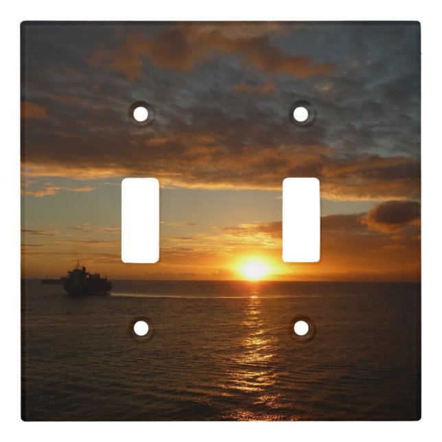 Sunset at Sea II Tropical Seascape Light Switch Cover (Front)