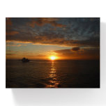 Sunset at Sea II Tropical Seascape Paperweight