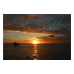 Sunset at Sea II Tropical Seascape Photo Print