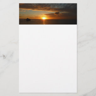 Sunset at Sea II Tropical Seascape Stationery