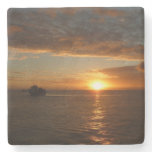 Sunset at Sea II Tropical Seascape Stone Coaster