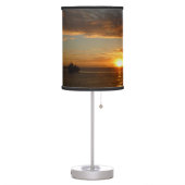 Sunset at Sea II Tropical Seascape Table Lamp (Left)