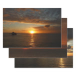 Sunset at Sea II Tropical Seascape Wrapping Paper Sheets