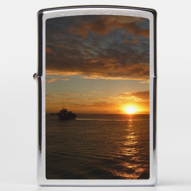 Sunset at Sea II Tropical Seascape Zippo Lighter (Front)