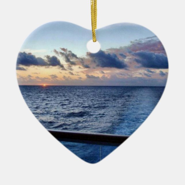 Sunset at Sea Ornament (Front)