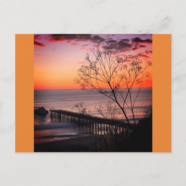 Sunset at Seacliff postcard (Front)