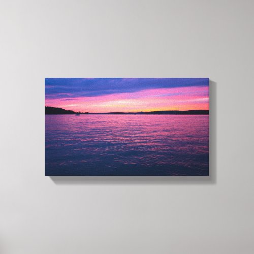 Sunset at Seneca Lake Ohio Canvas Print